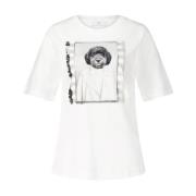 Riani Hundtryck T-shirt White, Dam