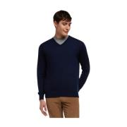 Brooks Brothers Merino Ull V-ringad Tröja Blue, Herr