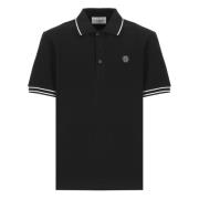 Philipp Plein Svart Polo Skjorta med Hexagon Logo Black, Herr