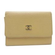 Chanel Vintage Pre-owned Canvas nyckelhllare Beige, Dam