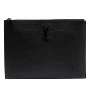 Yves Saint Laurent Vintage Pre-owned Tyg kuvertvskor Black, Dam