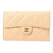 Chanel Vintage Pre-owned Laeder plnbcker Beige, Dam