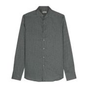 Canali Geometriskt Tryck Casual Skjortor Green, Herr