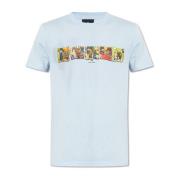 PS By Paul Smith Tryckt T-shirt Blue, Herr