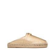 Valentino Garavani Gyllene VLogo Signature Sandaler Beige, Dam