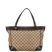 Gucci Vintage Pre-owned Canvas gucci-vskor Beige, Dam