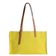 Hermès Vintage Pre-owned Canvas axelremsvskor Yellow, Dam