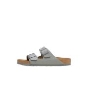 Birkenstock Arizona Saffiano Lädersandaler Gray, Herr