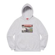 Supreme Begränsad upplaga Thrasher huvtröja Ash Grey Gray, Herr