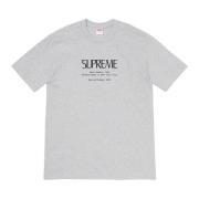 Supreme Begränsad upplaga Heather Grey Tee Gray, Herr