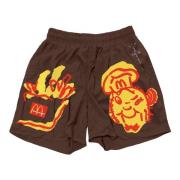 Travis Scott Begränsad upplaga Brun Illustration Shorts Brown, Herr