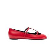 Scarosso Linda I Ballet Flats Red, Dam