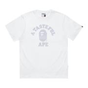 A Bathing APE Begränsad Upplaga College Tee Samarbet White, Herr