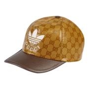 Adidas Begränsad upplaga Brun Baseball Hat med Gucci Trefoil Print Bro...