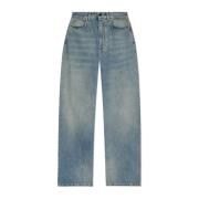 Balenciaga Drop-crotch byxor Blue, Dam