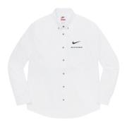 Nike Begränsad upplaga bomullstwill skjorta vit White, Herr