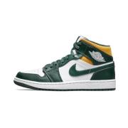 Nike Grön/Gul Air Jordan 1 Mid Sonics Green, Herr