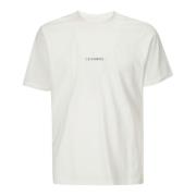 C.p. Company Tryckt Logotyp Jersey T-shirt White, Herr