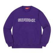 Supreme Lila Shattered Logo Crewneck Begränsad Upplaga Purple, Herr