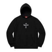 Supreme Begränsad upplaga Cross Box Logo Hoodie Svart Black, Herr