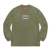 Supreme Begränsad Upplaga Vävd Label Topp Oliv Green, Herr