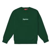 Supreme Mörkgrön Limited Edition Crewneck Fw18 Green, Herr