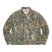 Supreme Begränsad upplaga Denim Trucker Jacket Camo Green, Herr