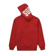 Supreme Röd Rib Hoodie Begränsad Upplaga Red, Herr