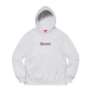 Supreme Begränsad upplaga Bling Box Logo huvtröja Gray, Herr