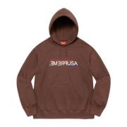 Supreme Mörkbrun Hoodie Limited Edition Brown, Herr