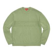 Supreme Begränsad upplaga Tonal Paneled Sweater Green, Herr