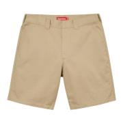 Supreme Begränsad Upplaga Khaki Arbets Shorts Beige, Herr