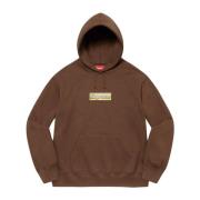 Supreme Begränsad upplaga Bling Box Logo Hoodie Mörkbrun Brown, Herr