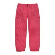 Supreme Mörk Magenta Bomull Cinch Pant Pink, Herr