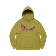 Supreme Begränsad upplaga Eyes Hooded Sweatshirt Green, Herr