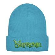 Supreme Begränsad upplaga Shrek Beanie Turkos Blue, Unisex