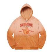 Supreme Begränsad upplaga Dragkedja Hoodie Dammig Orange Orange, Herr