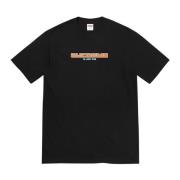 Supreme Klassisk Bomull T-shirt Svart Black, Herr