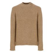 Jil Sander Brun Alpacka Crewneck Sweater Brown, Herr