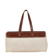 Hermès Vintage Pre-owned Tyg handvskor Beige, Dam