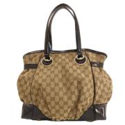 Gucci Vintage Pre-owned Canvas totevskor Brown, Dam