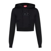 Diesel Sweatshirt med F-Slimmy-Hood-Od logo Black, Dam