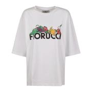 Fiorucci Regular Fit T-Shirt White, Dam