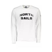 North Sails Vit Crew Neck Sweater White, Herr