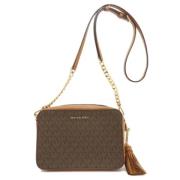 Michael Kors Pre-owned Pre-owned Canvas axelremsvskor Brown, Dam