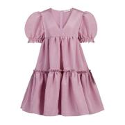 Nina Ricci Mörkrosa Taffeta Babydoll Klänning Pink, Dam