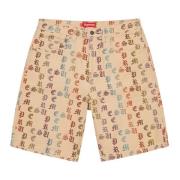 Supreme Gradient Jacquard Denim Shorts Beige, Herr