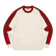 Supreme Chenille Stripe Sweater Limited Edition White, Herr