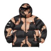 Supreme Begränsad upplaga Denim Print Nuptse Jacka Multicolor, Herr