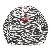 Supreme Begränsad upplaga Zebra Crewneck Sweater Black, Herr